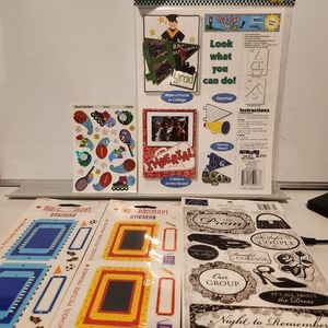 Vintage Scrapbooking school prom kit and new stickers.